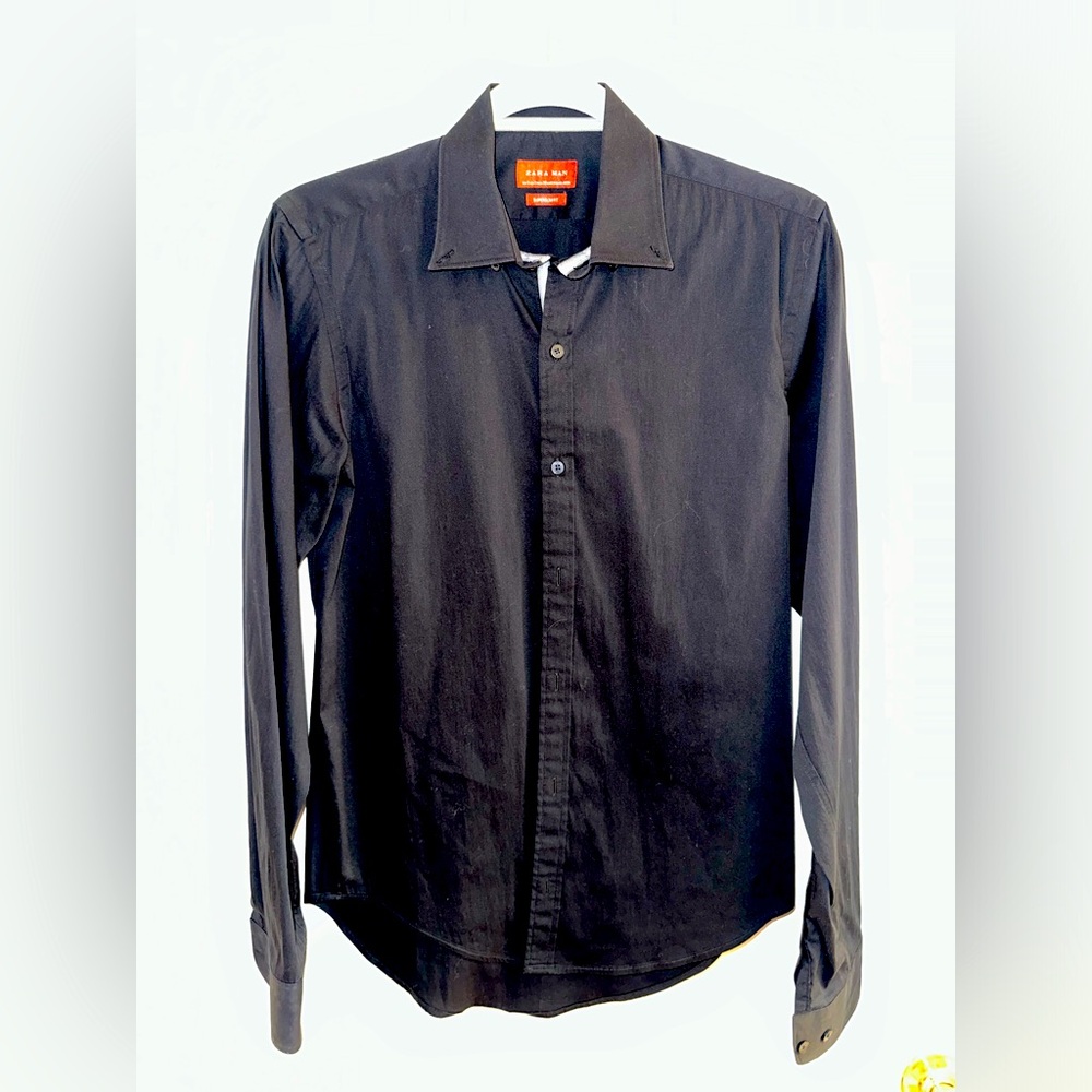 ZARA MAN Men’s Black Dress Shirt